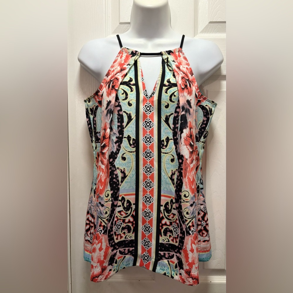 New York & Company Multicolor Floral Tank Top